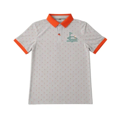 Front view of Birdie Chaser subscriber classic polo with embroidered logo
