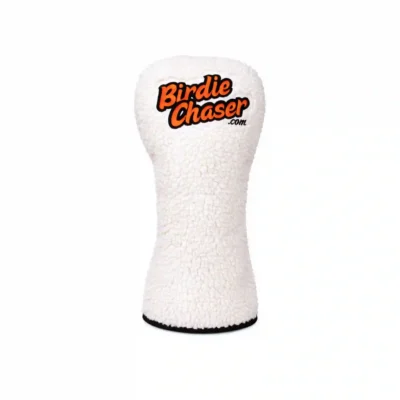 Front view of Birdie Chaser sherpa Gurdy driver headcover with plush texture