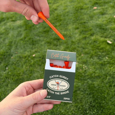 Birdie Chaser Bamboo Golf Tees - Catch Gurdy, Catch the Birdie